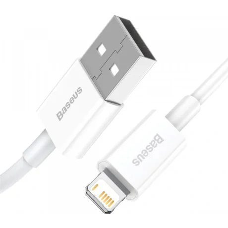 Cablu Alimentare si Date Baseus Superior Fast Charging USB la Lightning Iphone 2.4A 2m Alb