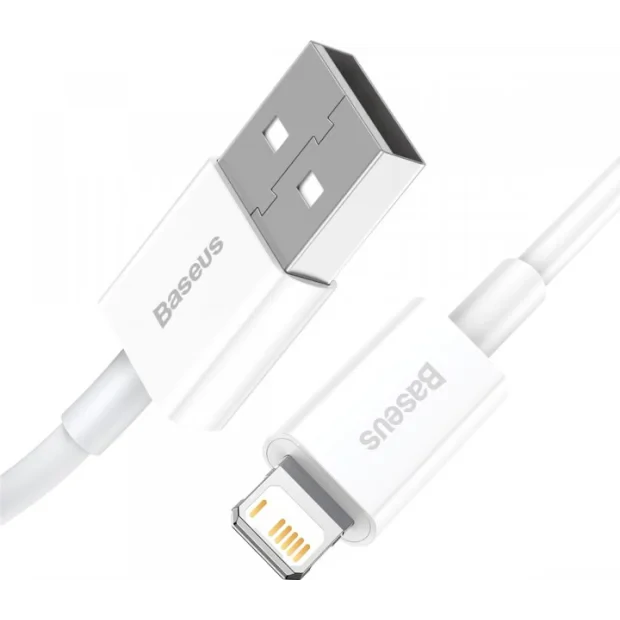 Cablu Alimentare si Date Baseus Superior Fast Charging USB la Lightning Iphone 2.4A 2m Alb