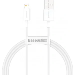 Cablu Alimentare si Date Baseus Superior Fast Charging USB la Lightning Iphone 2.4A 2m Alb