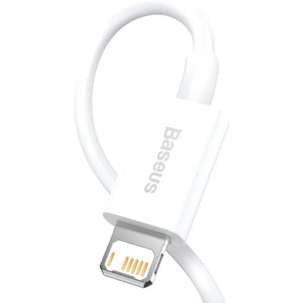 Cablu Alimentare si Date Baseus Superior Fast Charging USB la Lightning Iphone 2.4A 2m Alb