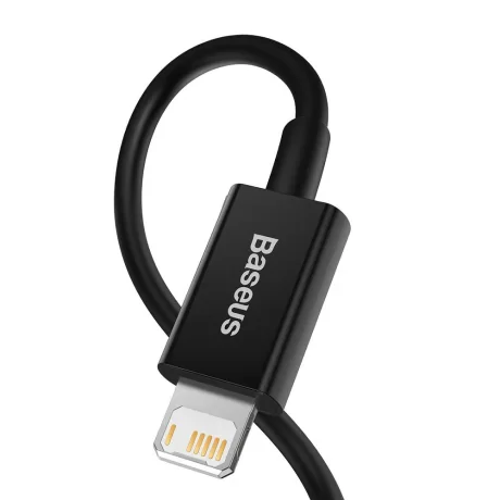 Cablu Alimentare si Date Baseus Superior Fast Charging USB la Lightning Iphone 2.4A 2m Negru