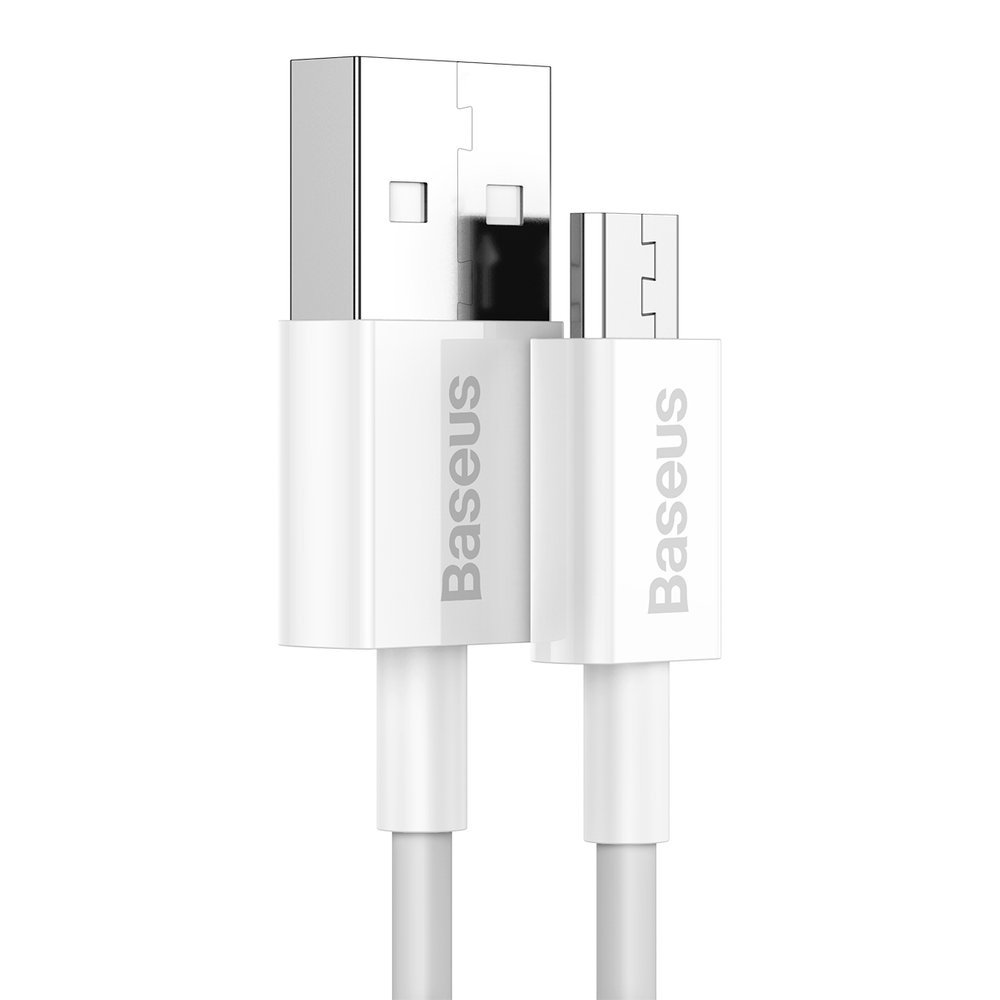 Cablu Alimentare si Date Baseus Superior Fast Charging USB la Micro-USB 2A 1m Alb thumb