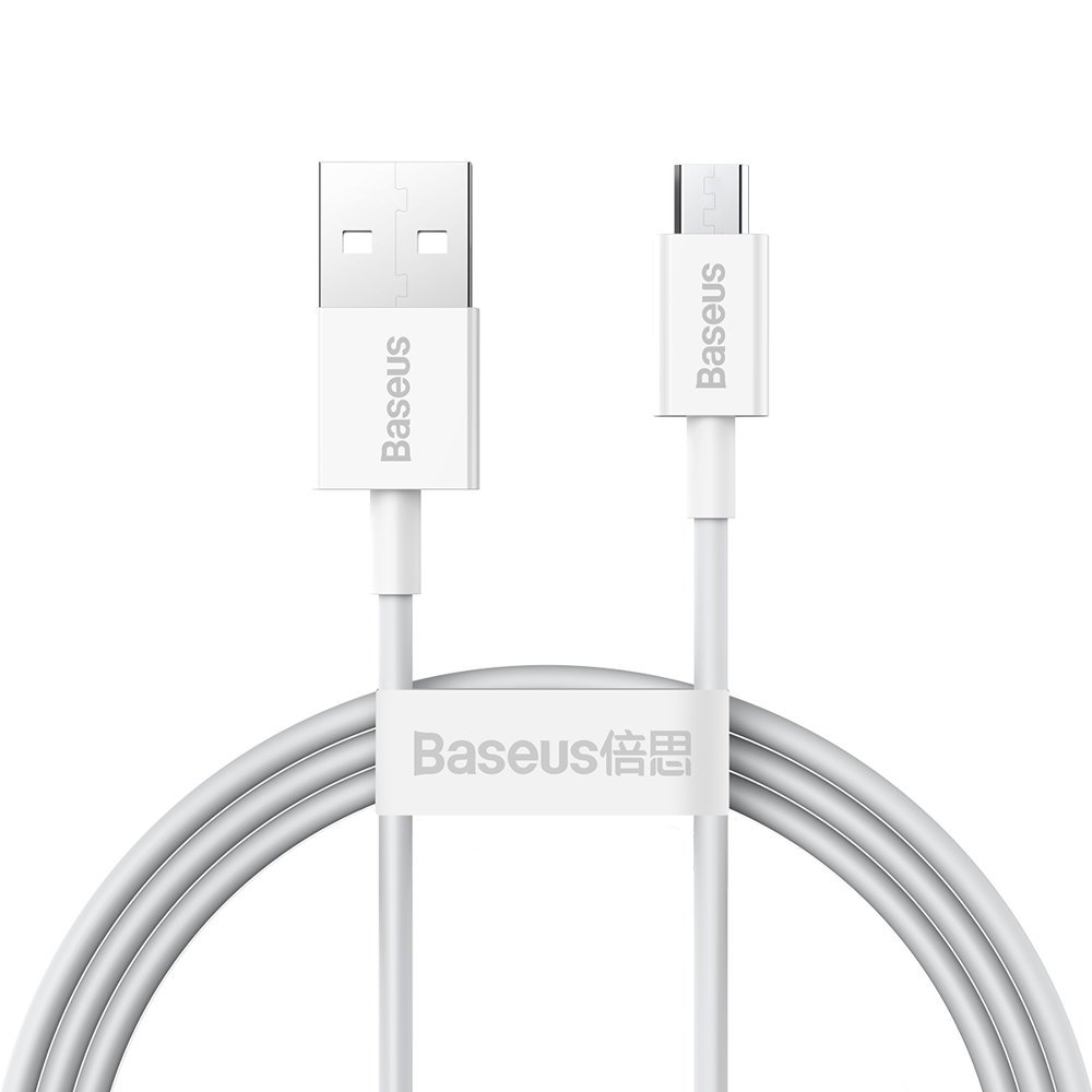 Cablu Alimentare si Date Baseus Superior Fast Charging USB la Micro-USB 2A 1m Alb thumb