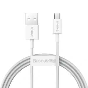 Cablu Alimentare si Date Baseus Superior Fast Charging USB la Micro-USB 2A 1m Alb