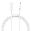 Cablu Alimentare si Date Baseus Superior Fast Charging Data Cable USB la USB Type-C 66W 1m Alb