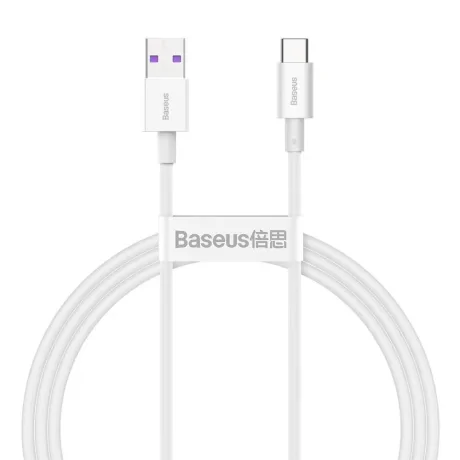 Cablu Alimentare si Date Baseus Superior Fast Charging Data Cable USB la USB Type-C 66W 1m Alb