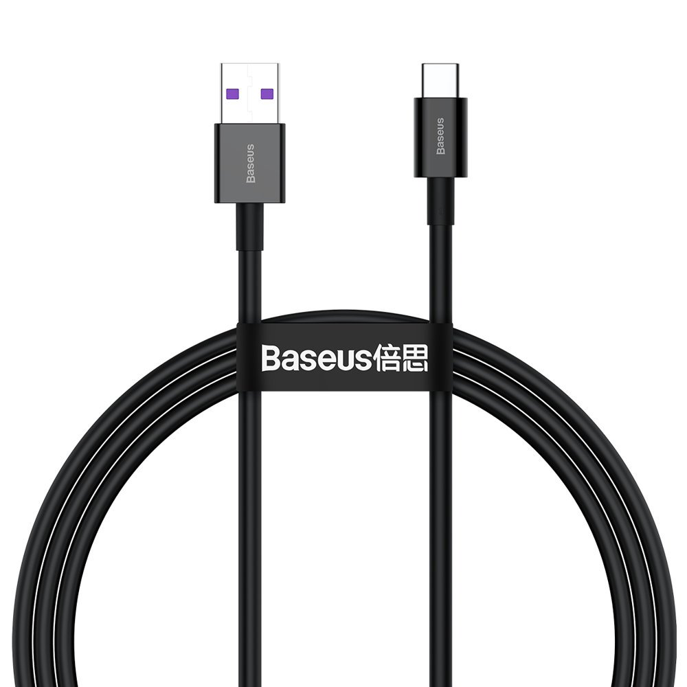 Cablu Alimentare si Date Baseus Superior Fast Charging USB la USB Type-C 66W 1m Negru thumb