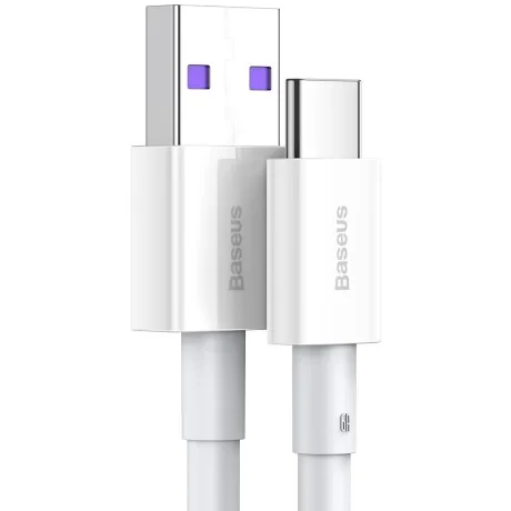 Cablu Alimentare si Date Baseus Superior Fast Charging USB la USB Type-C 66W 2m Alb