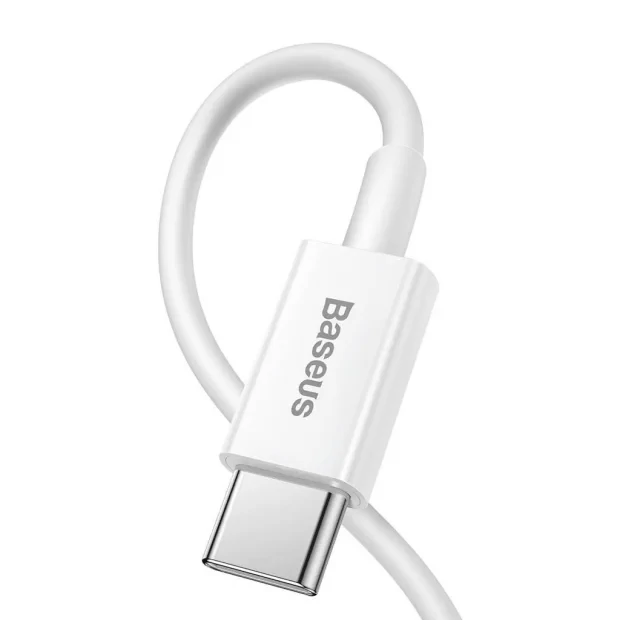 Cablu Alimentare si Date Baseus Superior Fast Charging USB Type-C la Lightning Iphone PD 20W 0.25m Alb