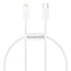 Cablu Alimentare si Date Baseus Superior Fast Charging USB Type-C la Lightning Iphone PD 20W 0.25m Alb