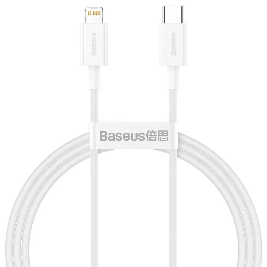 Cablu Alimentare si Date Baseus Superior Fast Charging USB Type-C la Lightning Iphone PD 20W 1.5m Alb thumb