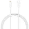 Cablu Alimentare si Date Baseus Superior Fast Charging USB Type-C la Lightning Iphone PD 20W 1.5m Alb