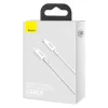 Cablu Alimentare si Date Baseus Superior Fast Charging USB Type-C la Lightning Iphone PD 20W 1m Alb