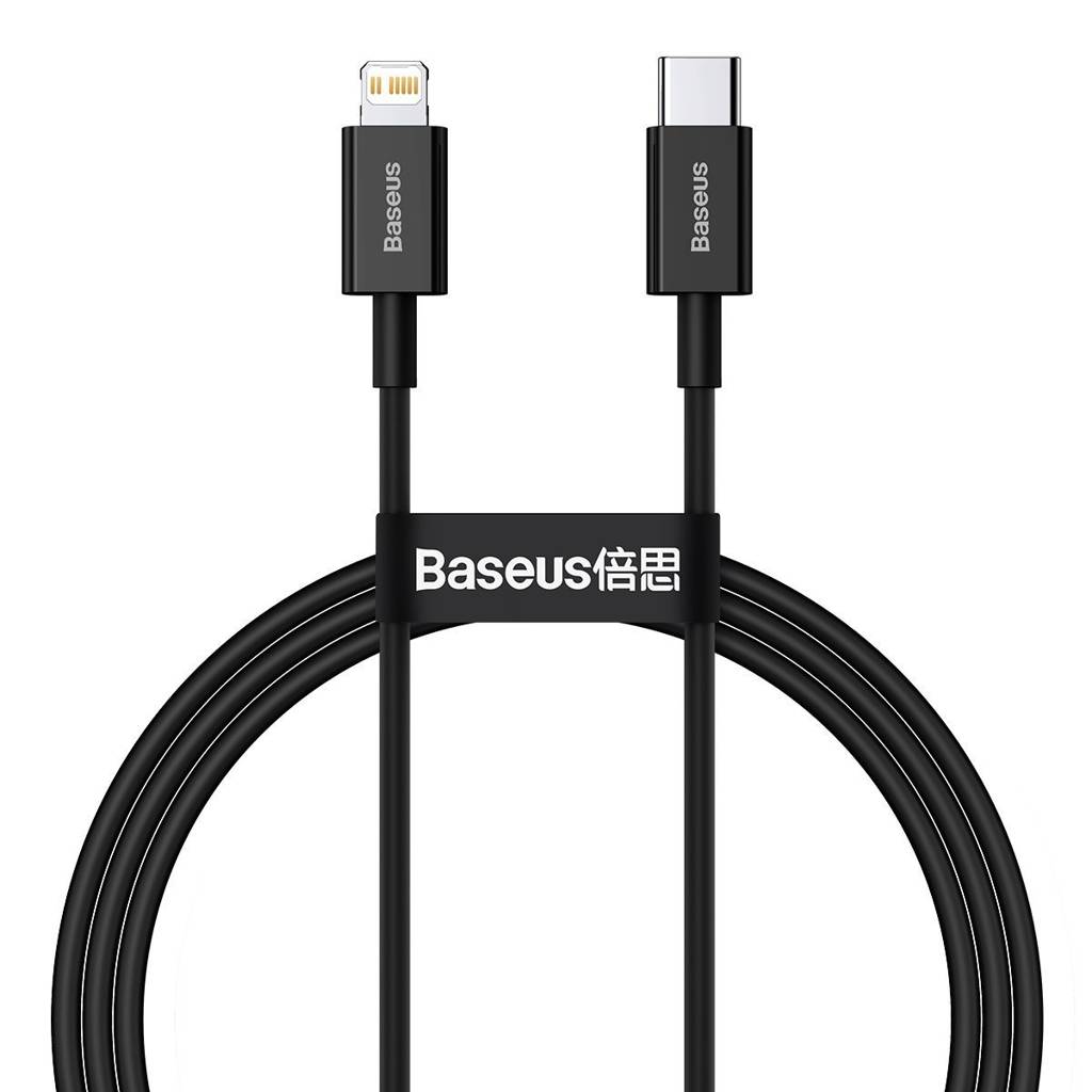 Cablu Alimentare si Date Baseus Superior Fast Charging USB Type-C la Lightning Iphone PD 20W 1m Negru thumb