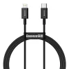 Cablu Alimentare si Date Baseus Superior Fast Charging USB Type-C la Lightning Iphone PD 20W 1m Negru