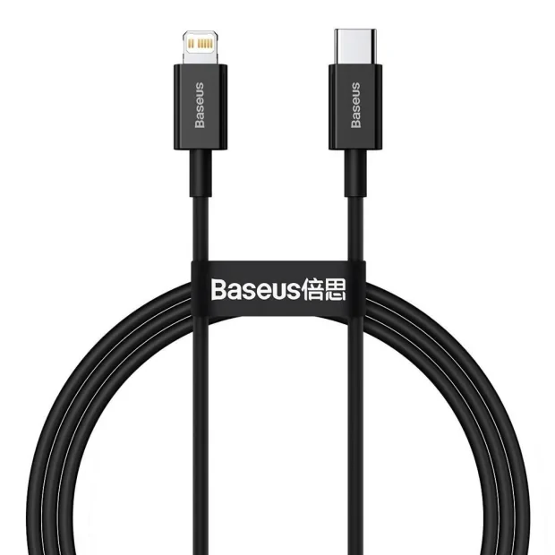 Cablu Alimentare si Date Baseus Superior Fast Charging USB Type-C la Lightning Iphone PD 20W 1m Negru