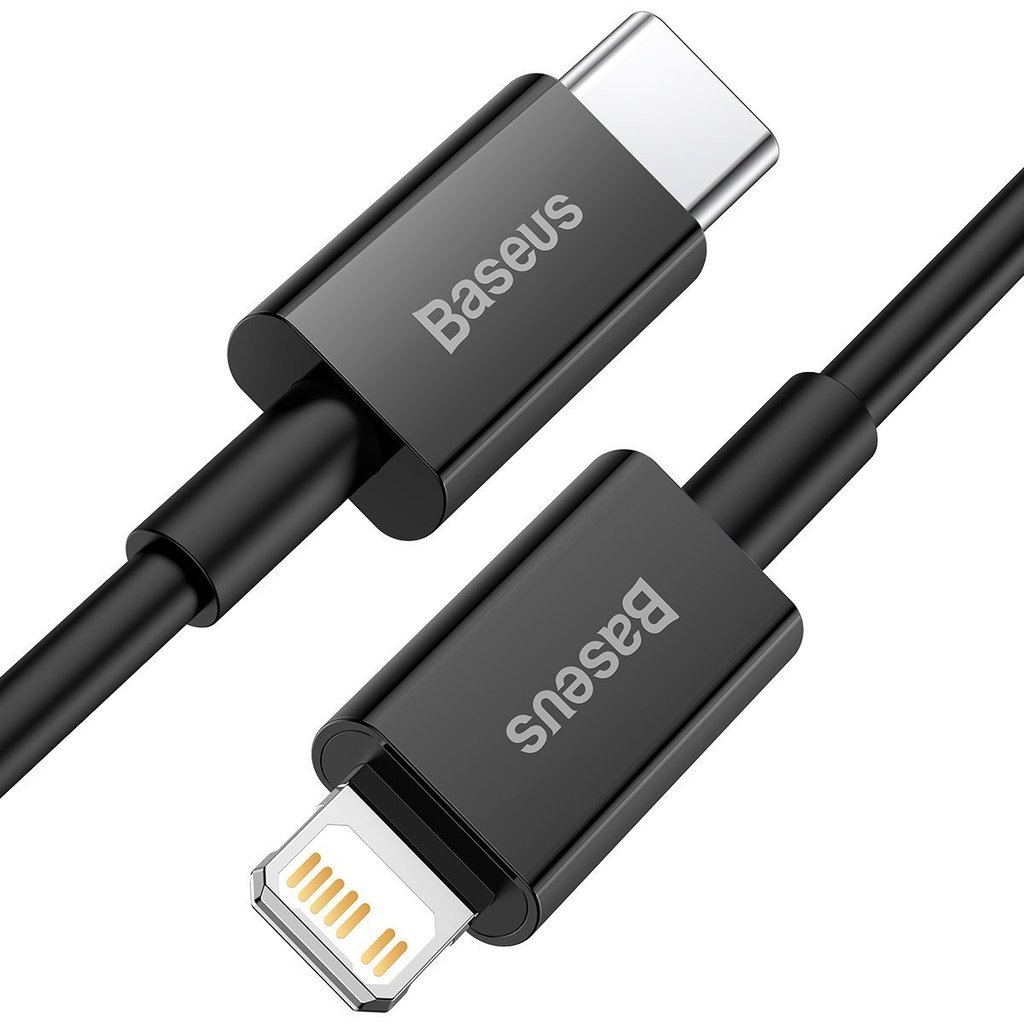 Cablu Alimentare si Date Baseus Superior Fast Charging USB Type-C la Lightning Iphone PD 20W 1m Negru thumb