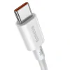 Cablu Alimentare si Date Baseus Superior Fast Charging USB Type-C la USB Type-C 100W 1m Alb