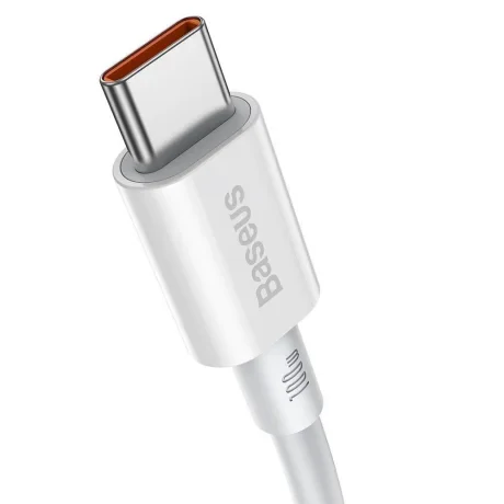 Cablu Alimentare si Date Baseus Superior Fast Charging USB Type-C la USB Type-C 100W 1m Alb