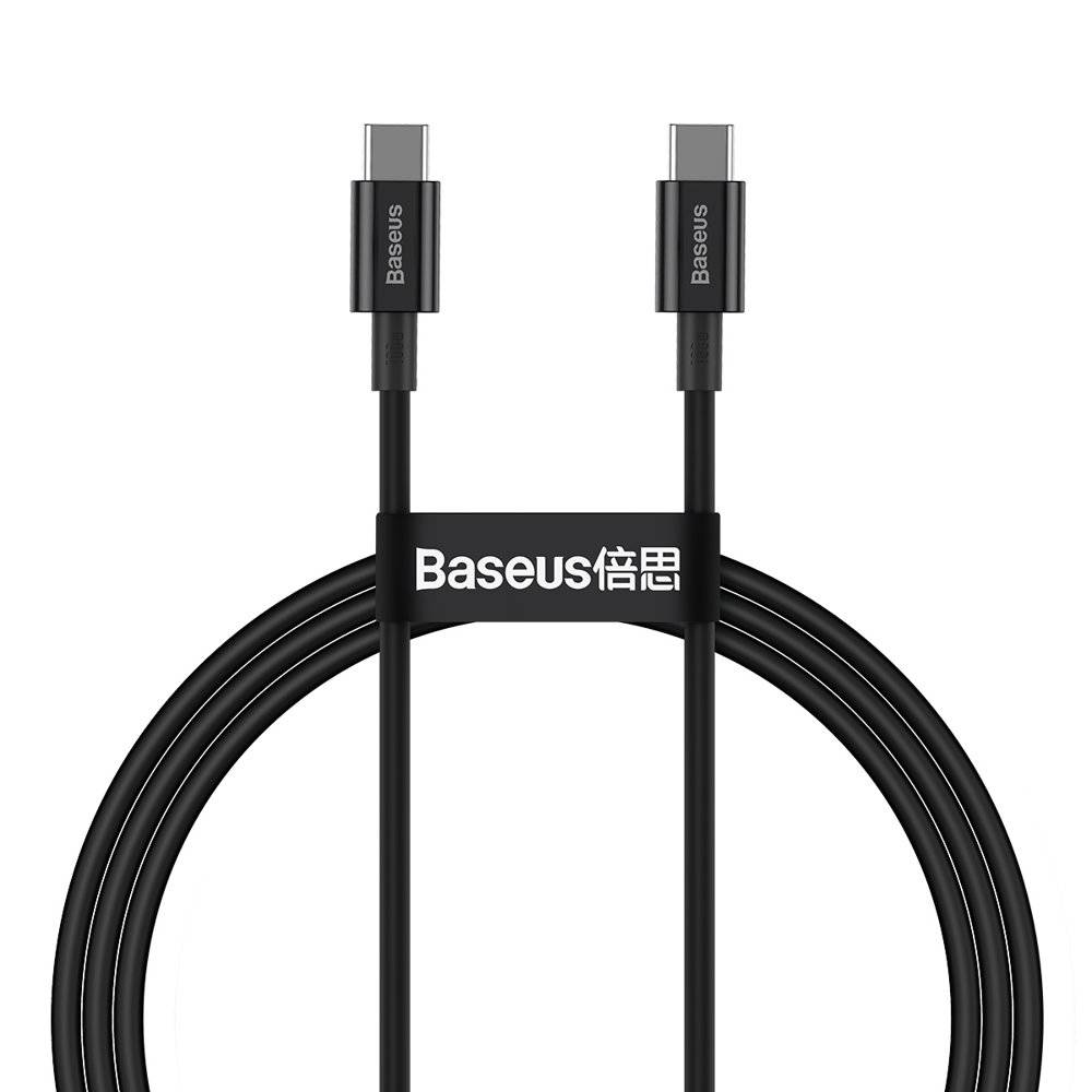 Cablu Alimentare si Date Baseus Superior Fast Charging USB Type-C la USB Type-C 100W 1m Negru thumb