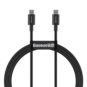 Cablu Alimentare si Date Baseus Superior Fast Charging USB Type-C la USB Type-C 100W 1m Negru
