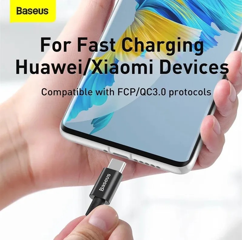 Cablu Alimentare si Date Baseus Superior Fast Charging USB Type-C la USB Type-C 100W 2m Alb thumb