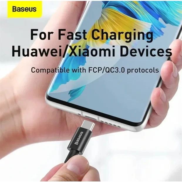 Cablu Alimentare si Date Baseus Superior Fast Charging USB Type-C la USB Type-C 100W 2m Alb