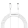 Cablu Alimentare si Date Baseus Superior Fast Charging USB Type-C la USB Type-C 100W 2m Alb
