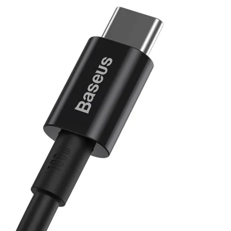 Cablu Alimentare si Date Baseus Superior Fast Charging USB Type-C la USB Type-C 100W 2m Negru