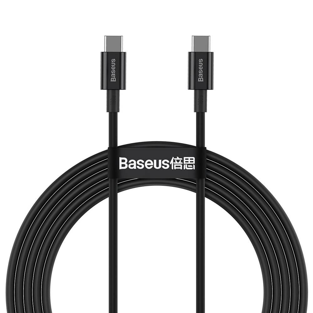 Cablu Alimentare si Date Baseus Superior Fast Charging USB Type-C la USB Type-C 100W 2m Negru thumb