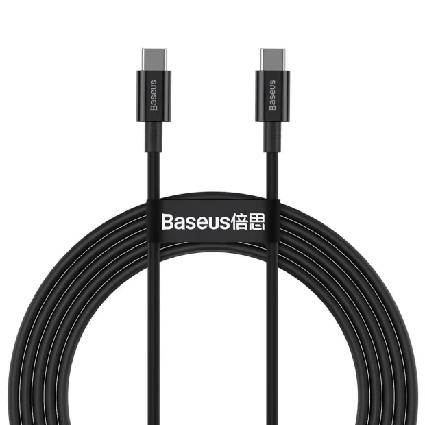 Cablu Alimentare si Date Baseus Superior Fast Charging USB Type-C la USB Type-C 100W 2m Negru