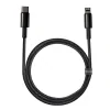 Cablu Alimentare si Date Baseus Tungsten Gold Fast Charging USB la Lightning Iphone 20W braided 2m Negru