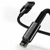 Cablu Alimentare si Date Baseus Tungsten Gold Fast Charging USB la Lightning Iphone 2.4A braided 1m Negru