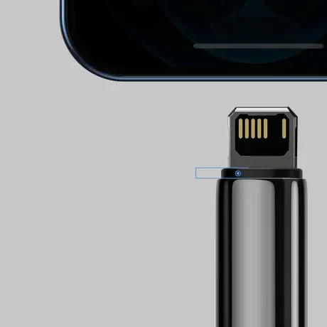 Cablu Alimentare si Date Baseus Tungsten Gold Fast Charging USB la Lightning Iphone 2.4A braided 1m Negru