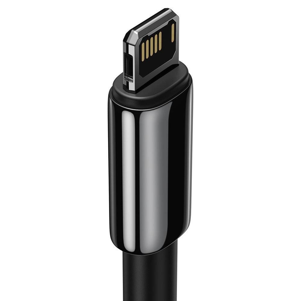 Cablu Alimentare si Date Baseus Tungsten Gold Fast Charging USB la Lightning Iphone 2.4A braided 2m Negru thumb