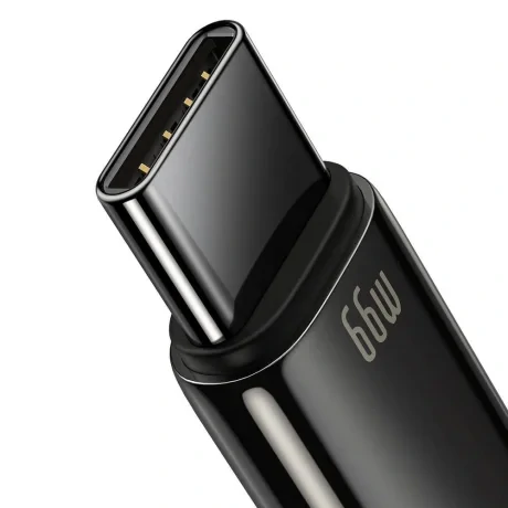 Cablu Alimentare si Date Baseus Tungsten Gold Fast Charging USB la USB Type-C 66W braided 2m Negru