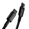 Cablu Alimentare si Date Baseus Tungsten Gold Fast Charging USB Type-C la USB Type-C 100W braided 1m Negru