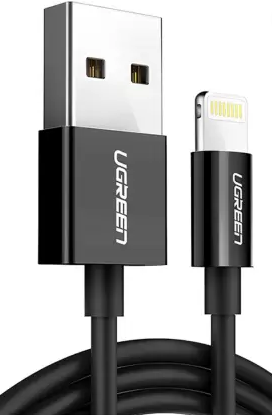 Cablu alimentare si date Ugreen US155 fast charging USB la Lightning Iphone 2m negru thumb