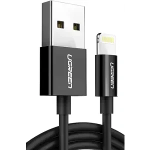 Cablu alimentare si date Ugreen US155 fast charging USB la Lightning Iphone 2m negru
