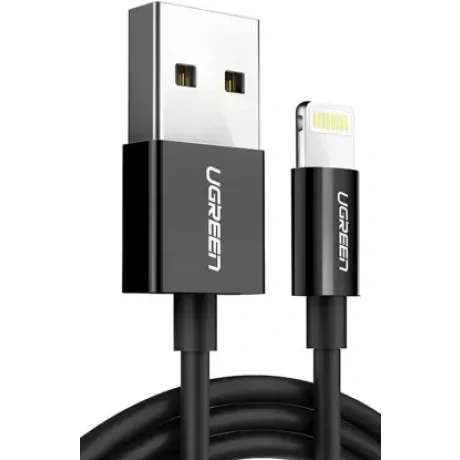 Cablu alimentare si date Ugreen US155 fast charging USB la Lightning Iphone 2m negru