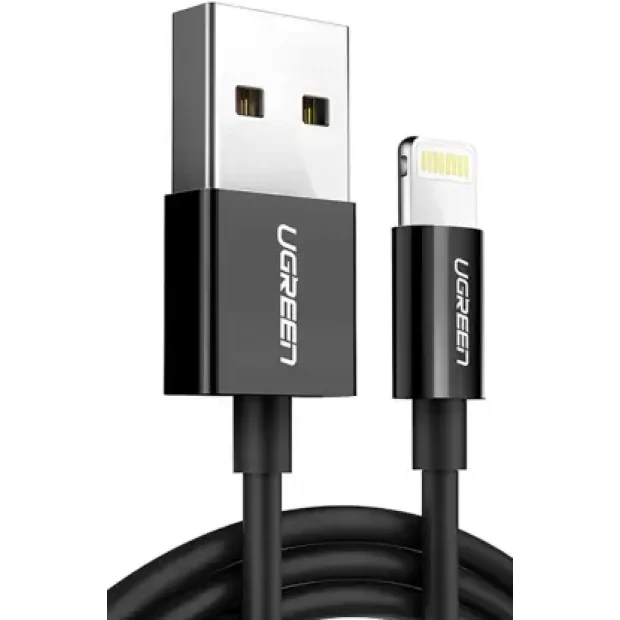 Cablu alimentare si date Ugreen US155 fast charging USB la Lightning Iphone 2m negru