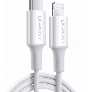 Cablu alimentare si date Ugreen US171 fast charging USB la Lightning Iphone 1m alb