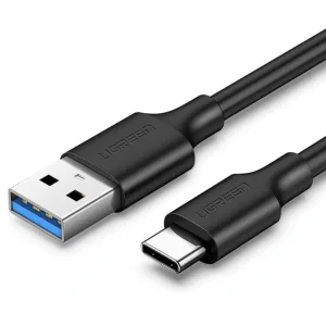 Cablu alimentare si date Ugreen US184 fast charging USB 3.0 la USB Type-C 1.5m negru