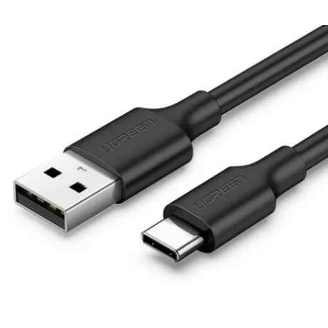 Cablu alimentare si date Ugreen US287 fast charging USB 2.0 la USB Type-C 0.25m negru
