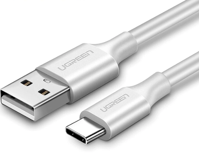 Cablu alimentare si date Ugreen US287 fast charging USB la USB Type-C 0.25m alb thumb