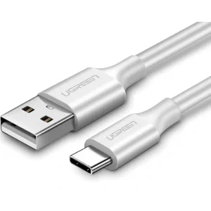 Cablu alimentare si date Ugreen US287 fast charging USB la USB Type-C 0.25m alb