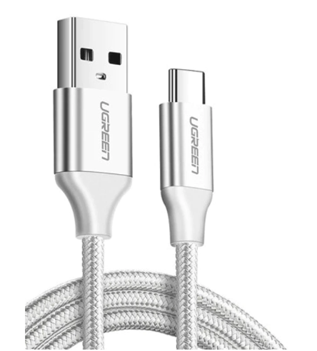 Cablu alimentare si date Ugreen US288 fast charging USB la USB Type-C 1.5m alb thumb