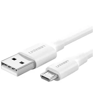 Cablu alimentare si date Ugreen US289 fast charging USB la Micro-USB 1m alb
