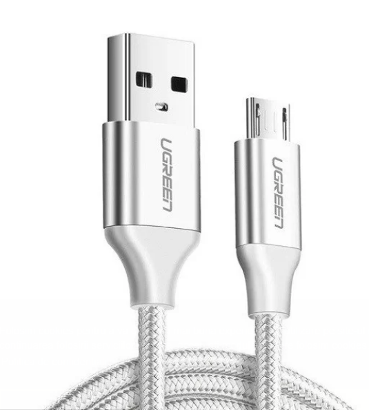 Cablu alimentare si date Ugreen US290 fast charging USB la Micro-USB 1.5m alb thumb