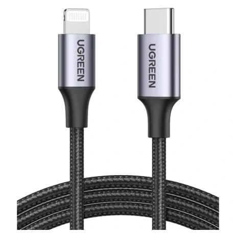 Cablu alimentare si date Ugreen US304 fast charging USB Type-C (T) la Lightning (T) 2m negru